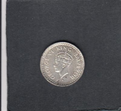 Beschrijving: 1/4 Rupee  GEORGIUS VI  